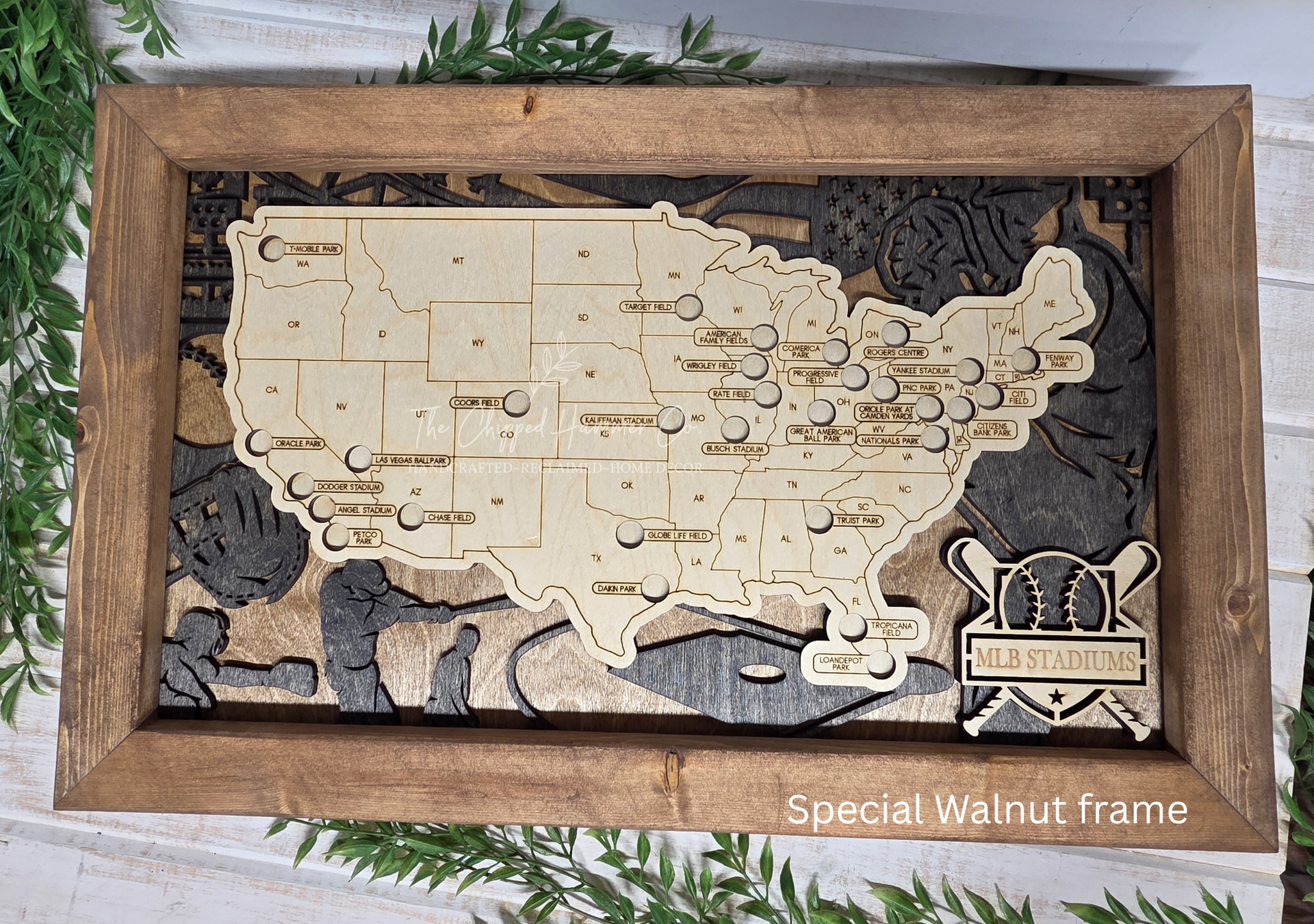 Pro Baseball Stadium Map – The Chipped Hammer Co.
